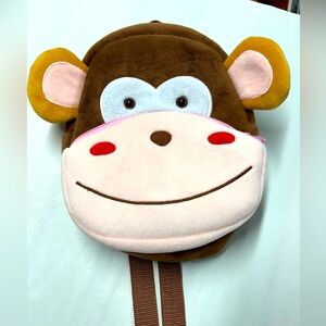 Back pack soft plush adjustable straps- Monkey Kakoo.